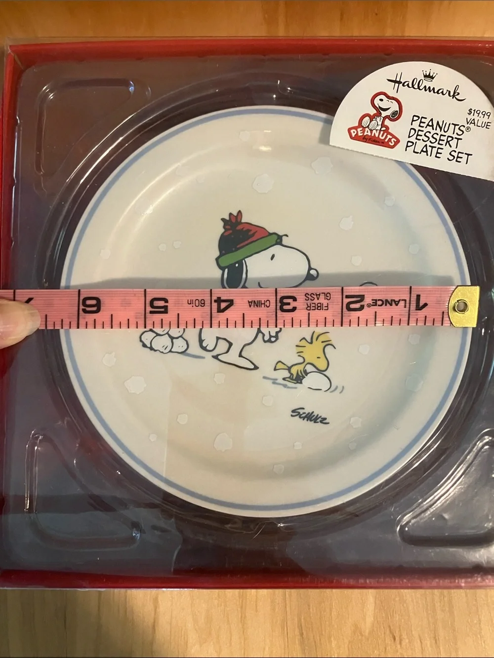 Hallmark Peanuts Porcelain Dessert Plate Set - 4 Winter Scenes
